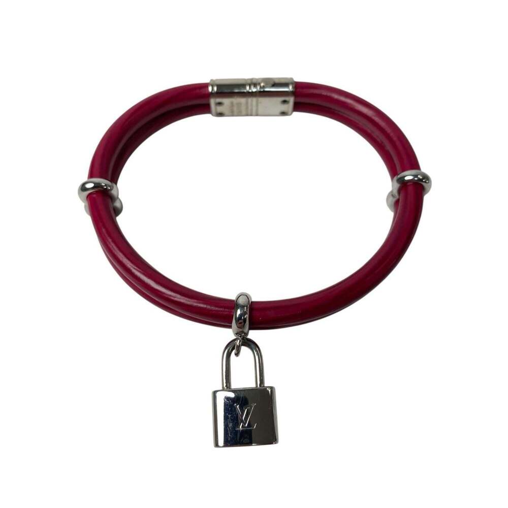 LOUIS VUITTON Red Leather Charm Bracelet - Picture 1 of 11